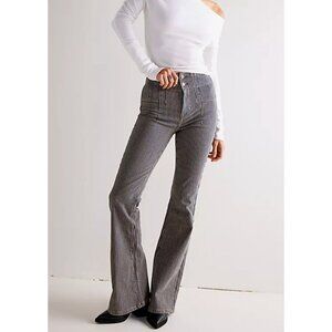 We The Free NWT Jayde Railroad Flare Jeans Navy Stripes Size 24